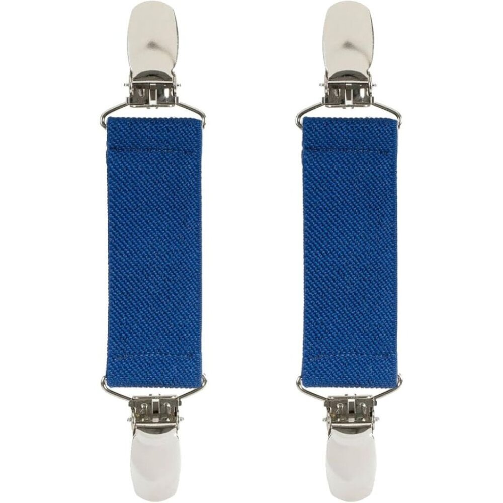 Hold’Em 1” Boot Straps Leg Pant Stirrup Elastic Extra Heavy Clips - Royal Blue
